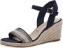 Tamaris Espadrilles blauw Textiel Dames - Thumbnail 4