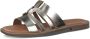 Tamaris Metallic Gouden Leren Slipper Multicolor Dames - Thumbnail 49