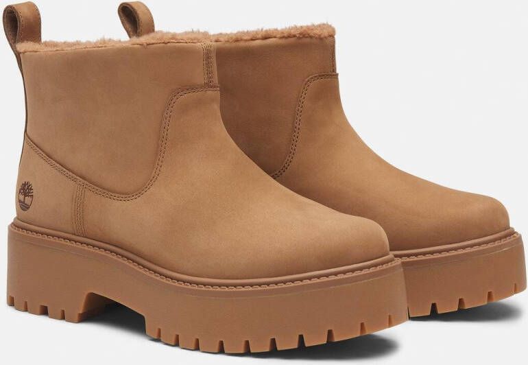 Timberland Chelsea-boots STONE STREET MID WARM LINED BOOT Enkellaarsjes winterschoenen ankle boots gevoerd