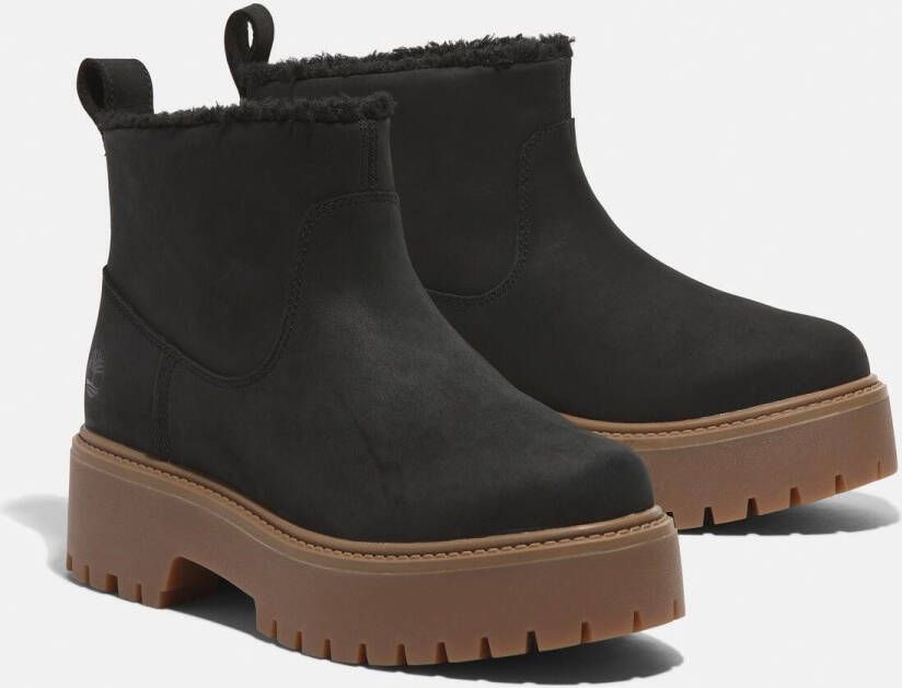 Timberland Chelsea-boots STONE STREET MID WARM LINED BOOT Enkellaarsjes winterschoenen ankle boots gevoerd