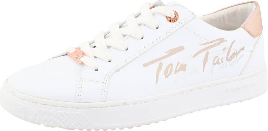 Tom Tailor Plateausneakers Ellen met contrastafwerking vrijetijdsschoen lage schoen veterschoen