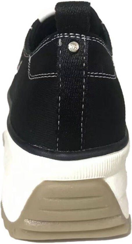 Tom Tailor Plateausneakers Josina met decoratieve stiksels en aantrekband vrijetijdsschoen halfhoge schoen veterschoen