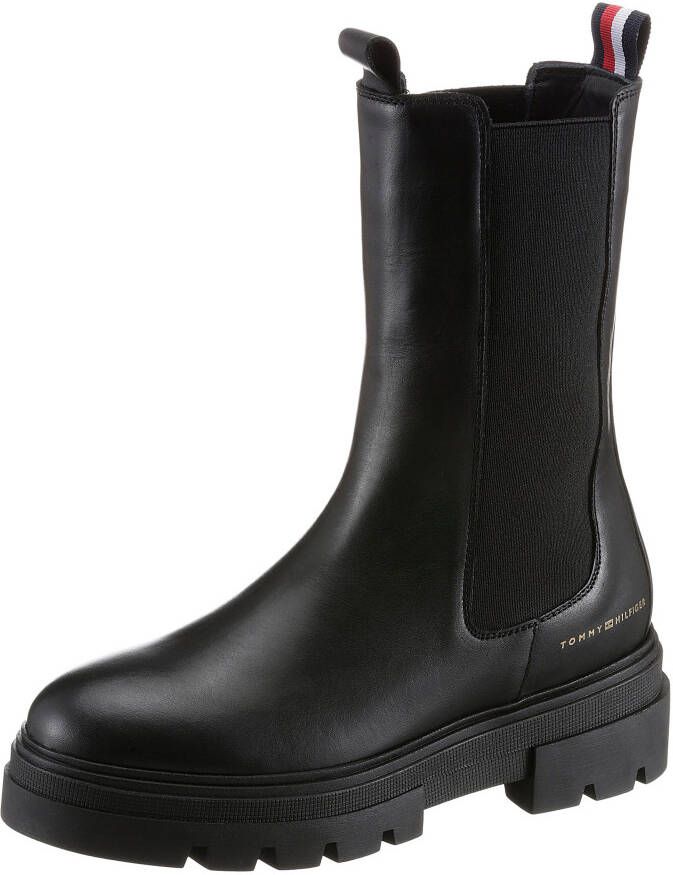 Tommy Hilfiger Chelsea-boots MONOCHROMATIC CHELSEA BOOT met stretchinzetten