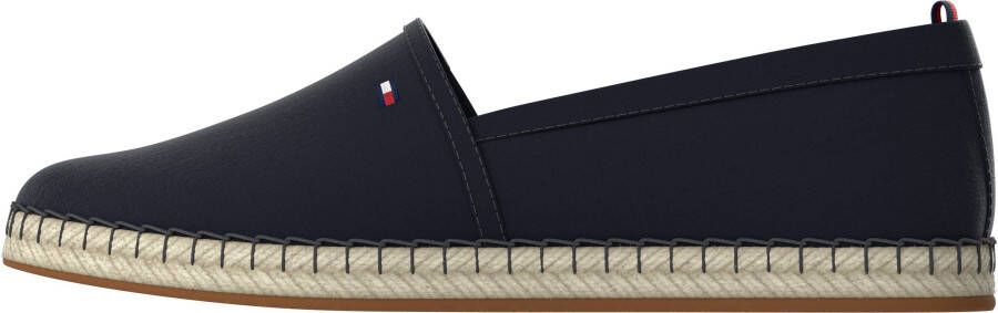 Tommy Hilfiger Espadrilles BASIC TOMMY FLAT ESPADRILLE Zomerschuh slides loafer met geborduurd logo-vlag