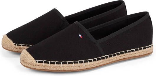 Tommy Hilfiger Espadrilles FLAG CANVAS ESPADRILLE slippers flats comfortabele schoen met bamboe bekleding en decoratieve naden