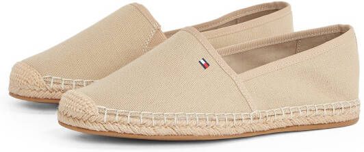 Tommy Hilfiger Espadrilles FLAG CANVAS ESPADRILLE slippers flats comfortabele schoen met bamboe bekleding en decoratieve naden