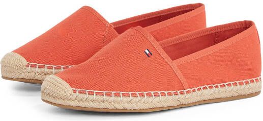 Tommy Hilfiger Espadrilles FLAG CANVAS ESPADRILLE slippers flats comfortabele schoen met bamboe bekleding en decoratieve naden