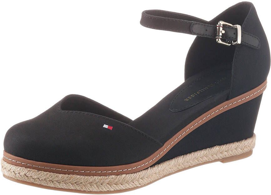 Tommy Hilfiger Gesppumps BASIC CLOSED TOE MID WEDGE strap sandal wedge heel summer shoe with adjustable buckle