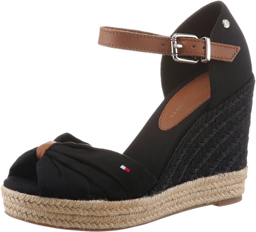 Tommy Hilfiger Wedges in zwart voor Dames Basic Opened Toe High Wedge - Foto 1