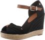 Tommy Hilfiger Highheel sandaaltjes BASIC OPENED TOE HIGH WEDGE zomerschoen sandaal keilhak met subtiele vlagborduursel - Thumbnail 2