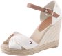 Tommy Hilfiger Highheel sandaaltjes BASIC OPENED TOE HIGH WEDGE zomerschoen sandaal keilhak met subtiele vlagborduursel - Thumbnail 2