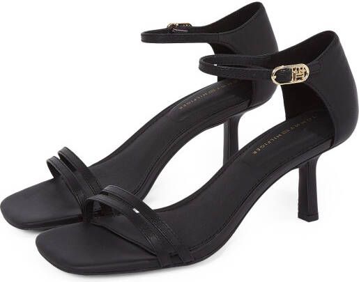 Tommy Hilfiger Highheel sandaaltjes KITTEN HEEL SANDAL LEATHER stilettohak partyschoen avondd schoen verstelbare enkelriem