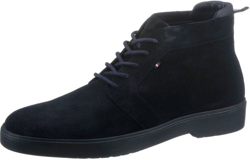 Tommy Hilfiger Hoge veterschoenen CLASSIC HILFIGER SUEDE LACE BOOT met flagdetail