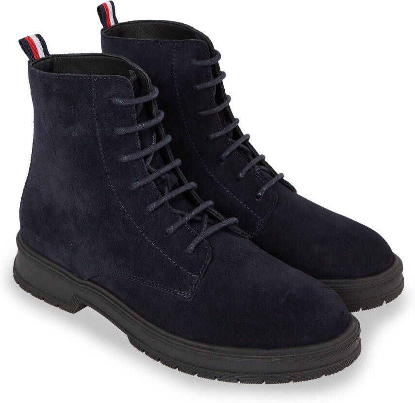 Tommy Hilfiger Hoge veterschoenen HILFIGER CORE SUEDE BOOT met gestreepte aantreklus - Foto 1