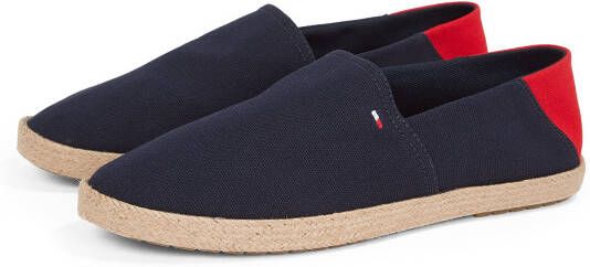 Tommy Hilfiger Instappers HILFIGER ESPADRILLE CORE TEXTILE instapschoen espadrilles zomerschoen contrastaccent op de hiel