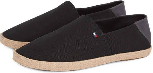 Tommy Hilfiger Instappers HILFIGER ESPADRILLE CORE TEXTILE instapschoen espadrilles zomerschoen contrastaccent op de hiel