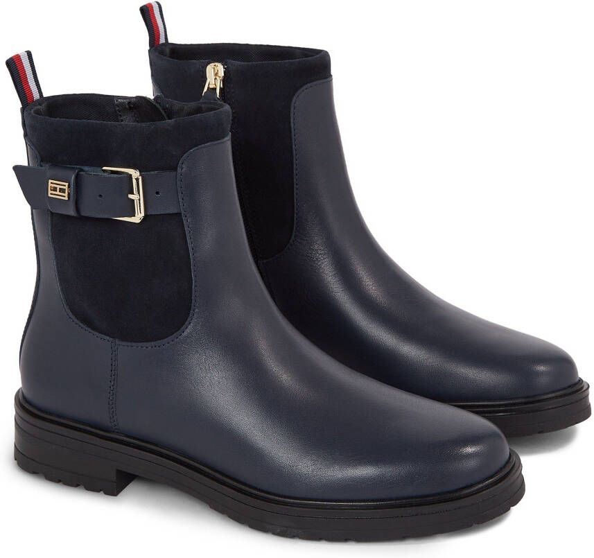 Tommy Hilfiger Laarsjes BELT BOOTIE MATERIAL MIX