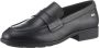 Tommy Hilfiger Zwarte Leren Loafers Slip On Stijl Black Dames - Thumbnail 2