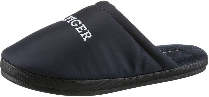 Tommy Hilfiger Pantoffels NYLON HILFIGER HOUSE SHOE casual mode pantoffel slippers instapschoen met logo-opschrift