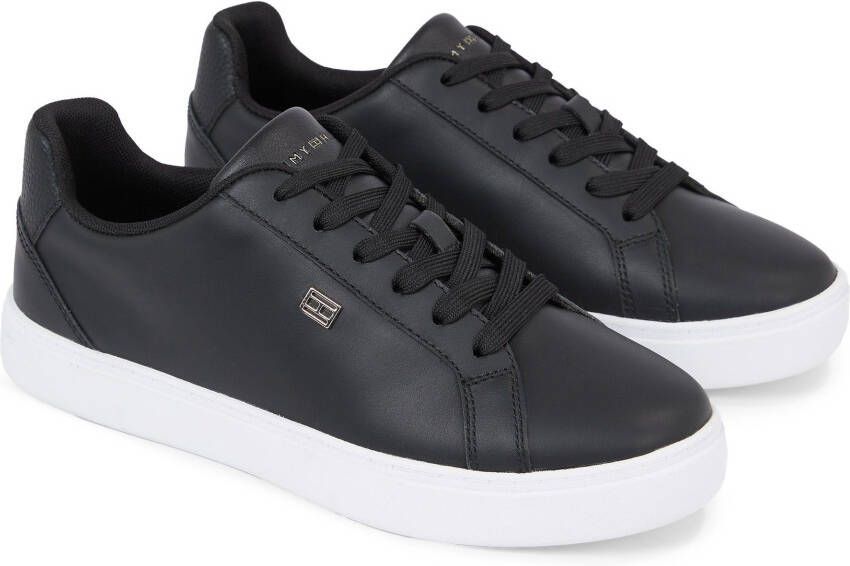 Tommy Hilfiger Sneakers van leer met labelapplicatie model 'ESSENTIAL COURT'