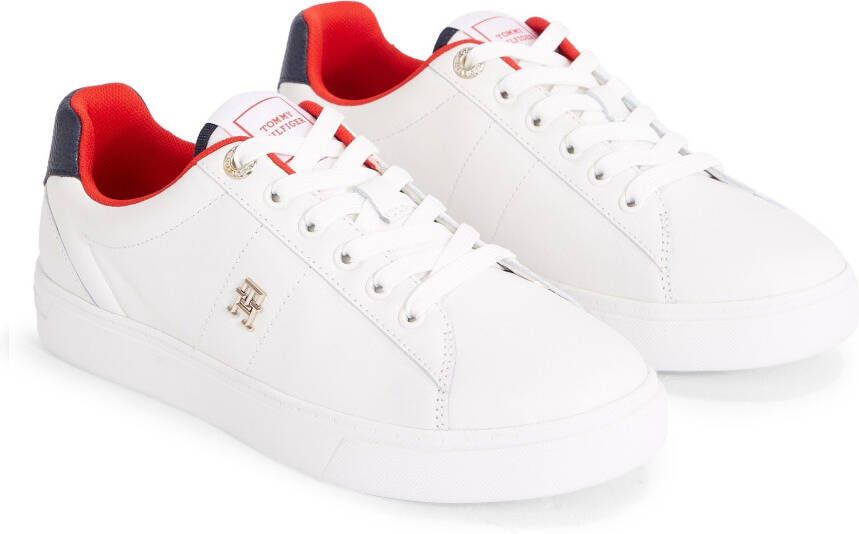 Tommy Hilfiger Plateausneakers ESSENTIAL ELEVATED COURT SNEAKER in duurzame verwerking vrijetijdsschoen halfschoen veterschoen