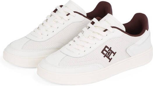 Tommy Hilfiger Plateausneakers TH HERITAGE SNEAKER PERF vrijetijdsschoen lage schoen veterschoen met th-logo-borduring