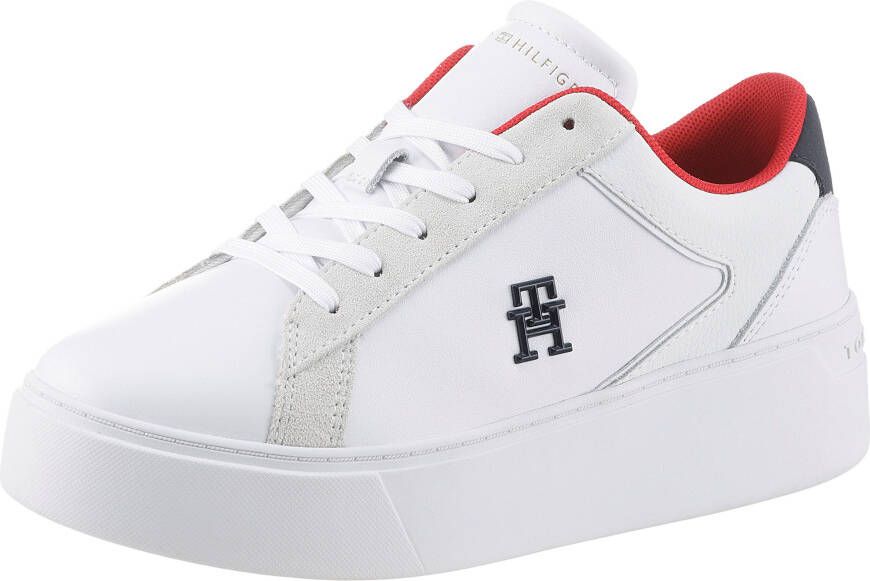 Tommy Hilfiger Leren sneakers met plateauzool model 'PLATFORM COURT'