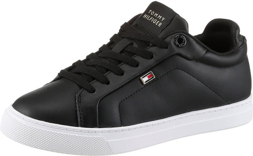 Tommy Hilfiger Plateausneakers WOMENS ICON COURT SNEAKER FLAG vrijetijdsschoen veterschoen lage schoen met gevoerde schacht