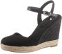 TOMMY HILFIGER Espadrilles Dames Basic Closed Toe High Wedge Maat: 38 Materiaal: Canvas Kleur: Zwart - Thumbnail 5