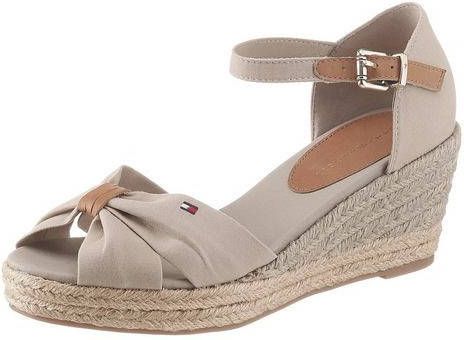 Tommy Hilfiger NU 21% KORTING: sandaaltjes BASIC OPENED TOE MID WEDGE met een verstelbaar riempje