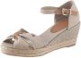 TOMMY HILFIGER Espadrilles Dames Basic Open Toe Mid Wedge Maat: 37 Materiaal: Textiel Kleur: Beige - Thumbnail 3