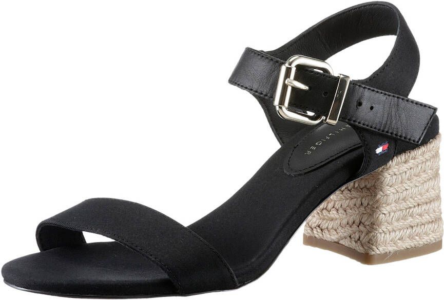 Tommy Hilfiger Sandaaltjes BLOCK MID HEEL SANDAL zomerschoen sandaal blokhak met verstelbare gesp