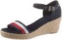 Tommy Hilfiger Sandaaltjes SHIMMERY RIBBON MID WEDGE SANDAL met gestreepte textielen bandage - Thumbnail 4