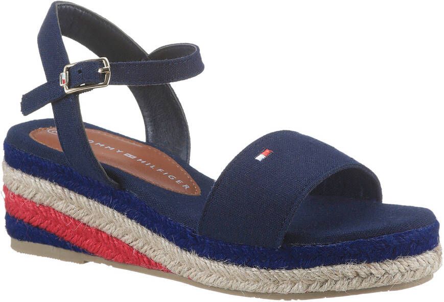 Tommy Hilfiger Sleehaksandaaltjes ROPE WEDGE SANDAL