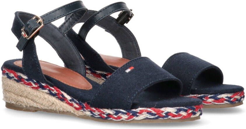 Tommy Hilfiger Sleehaksandaaltjes ROPE WEDGE SANDAL zomerschoen sandaal sleehak met gevlochten rand