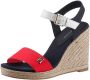 Tommy Hilfiger Sleehaksandaaltjes STRIPES WEDGE SANDAL zomerschoen sandaal keilhak met verstelbare bandjes - Thumbnail 2