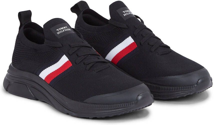 Tommy Hilfiger Slip-on sneakers MODERN RUNNER KNIT STRIPES ESS Veterschoen vrijetijdsschoen slipper met zijstrepen - Foto 1