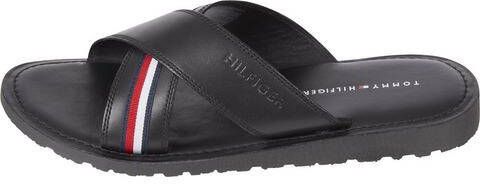 Tommy Hilfiger Slippers CRISS CROSS MIX SANDAL met stijlvolle tommy strepen