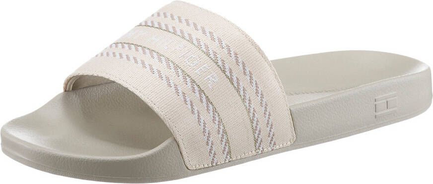 Tommy Hilfiger Slippers TOMMY WEBBING SLIDE met logo op de band