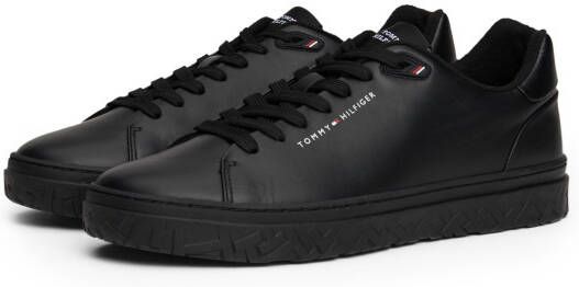 Tommy Hilfiger Leren sneakers met labelopschrift model 'COURT THICK CUPSOLE'