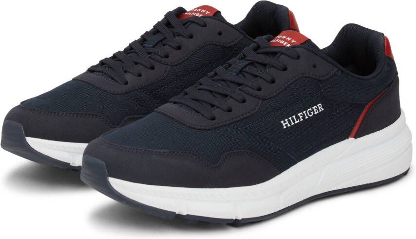 Tommy Hilfiger Sneakers FASTON MIX ESS vrijetijdsschoen halve schoen veterschoen met gepolsterde schacht