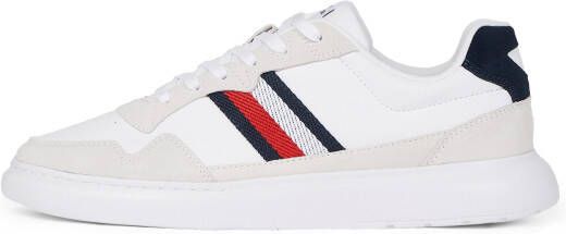 Tommy Hilfiger Sneakers met sleehak LIGHT CUPSOLE LTH MIX STRIPES vrijetijdsschoen lage schoen veterschoen met zijstrepen