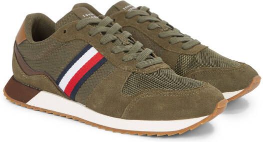 Tommy Hilfiger Sneakers RUNNER EVO MIX BLOCK vrijetijdsschoen lage schoen veterschoen met strepen in tommy kleuren