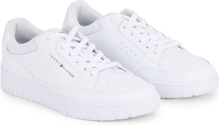 Tommy Hilfiger Sneakers TH BASKET CORE LEATHER ESS met gepolsterde schaprand vrijetijdsschoen halve schoen veterschoen