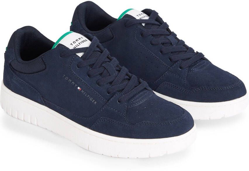 Tommy Hilfiger Sneakers TH BASKET CORE SUEDE MIX met gepolsterde schaprand vrijetijdsschoen halve schoen veterschoen