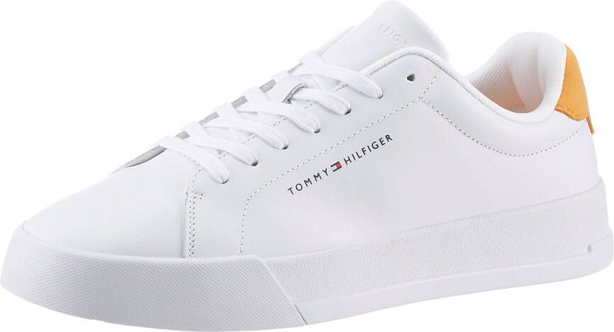 Tommy Hilfiger Sneakers TH COURT LEATHER met zijlogo vrijetijdsschoen halve schoen veterschoen