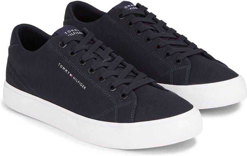 Tommy Hilfiger Sneakers TH HI VULC LOW CANVAS in schone look vrijetijdsschoen halfschoen veterschoen