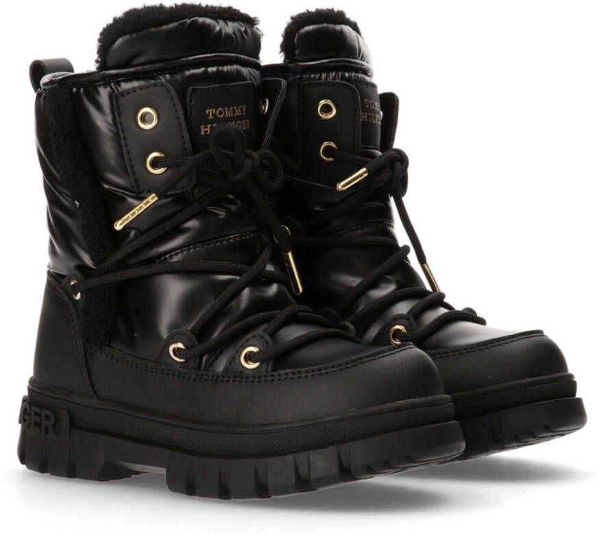 Tommy Hilfiger Snowboots winterlaarzen plateaulaarzen met gouden details