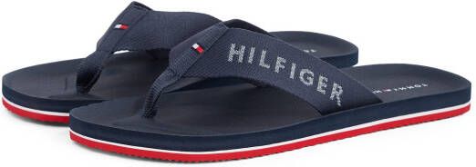 Tommy Hilfiger Teenslippers COMFORT HILFIGER BEACH SANDAL dianette badslipper instap schoen met logo-inscriptie