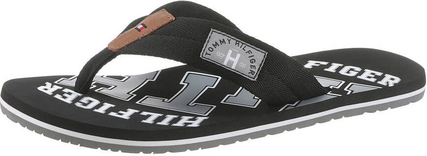 Tommy Hilfiger Teenslippers ESSENTIAL TH BEACH SANDAL zomerschoen slippers poolslides zwemschip met logoprint